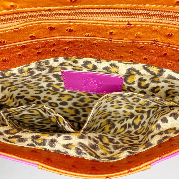 Cri de Coeur Vegan Ostrich Crossbody Bag - Picture 10 of 14